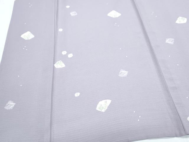 平和屋着物*夏物 小紋 絽 破れ色紙花文 正絹 逸品 CABJ1139th