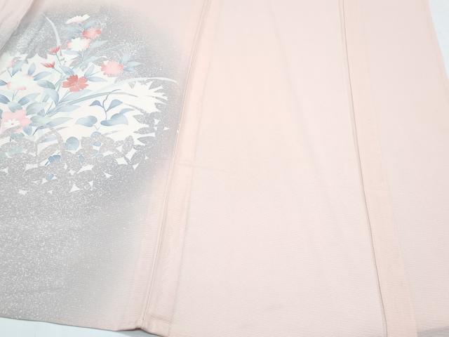 平和屋着物*夏物 訪問着 絽 草花シルエット 草花文 暈し染め やまと誂製 正絹 逸品 CABJ1141th