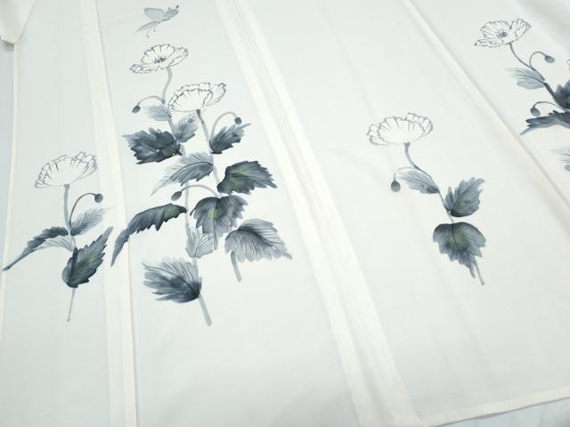 平和屋着物*夏物 訪問着 絽 手描き 花蝶文 正絹 逸品 CABJ1145th