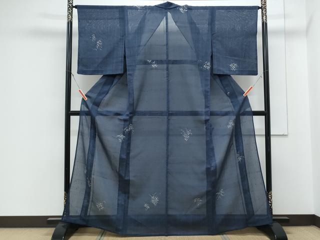 平和屋着物*夏物 紗紬 草花文 正絹 逸品 CABJ1173th