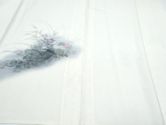 平和屋着物*夏物 訪問着 絽 手描き 草花文 暈し染め 鈴乃屋扱い 正絹 逸品 CABJ1176th
