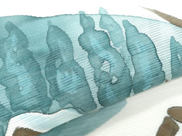 平和屋着物*夏物 訪問着 絽 手描き 遠山風景文 正絹 逸品 CABJ1184th