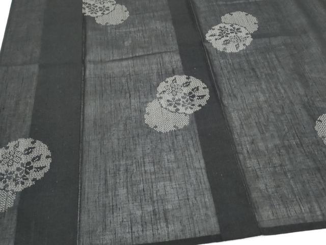 平和屋着物*夏物 結城紬 夏結城 100亀甲 飛び亀甲柄 雪輪花文 正絹 逸品 CABJ1185th