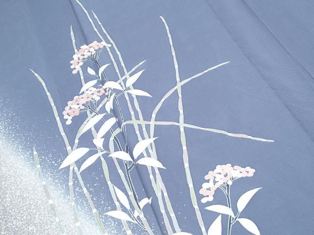 平和屋着物*夏物 訪問着 絽 紫陽花 暈し染め 銀彩 正絹 逸品 CABJ1191th