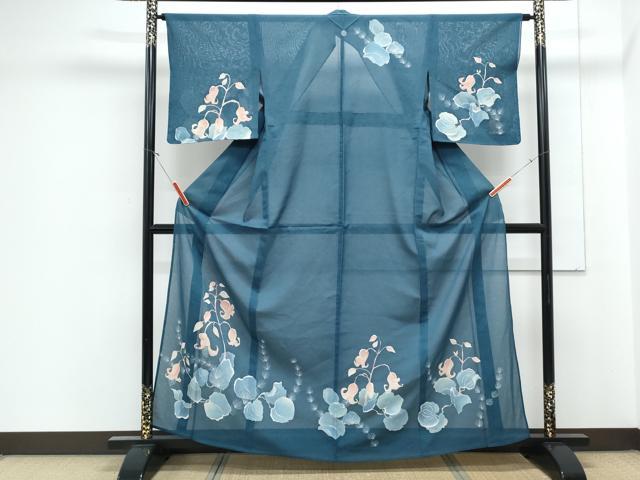 平和屋着物*夏物 訪問着 絽 草花文 正絹 逸品 CABJ1193th