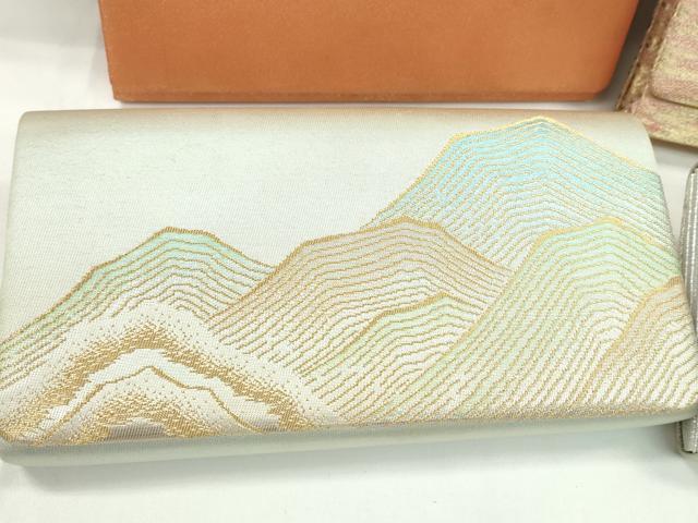 平和屋着物▼和装小物 和装バッグまとめて4点 ハンドバッグ 遠山文 霞文 菱花文 礼装 金銀糸 逸品 CABJ1217ju