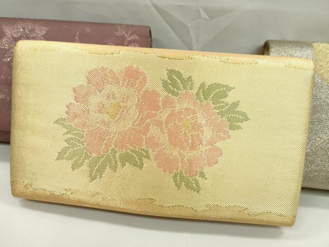 平和屋着物▼和装小物 和装バッグまとめて5点 ハンドバッグ 佐賀錦 亀甲花文 枝花文 礼装 金銀糸 逸品 CABJ1222ju