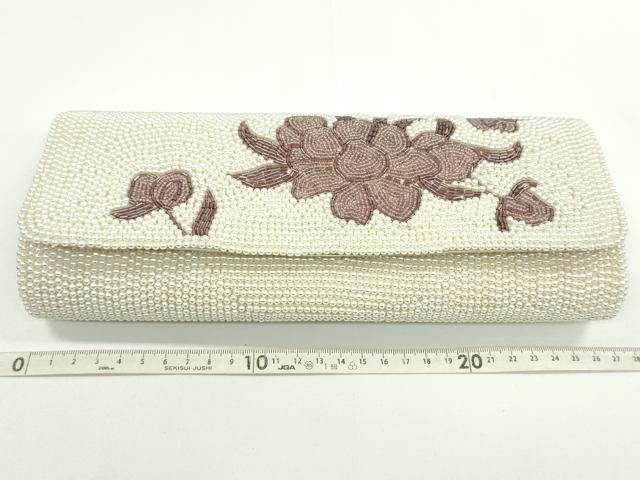平和屋着物▼和装小物 和装バッグ ビーズバッグまとめて5点 総ビーズ 花 雲重ね亀甲文 逸品 CABJ1225ju