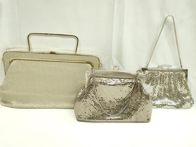 平和屋着物▼和装小物 和装バッグ メッシュバッグまとめて4点 メタルメッシュ 逸品 CABJ1235ju