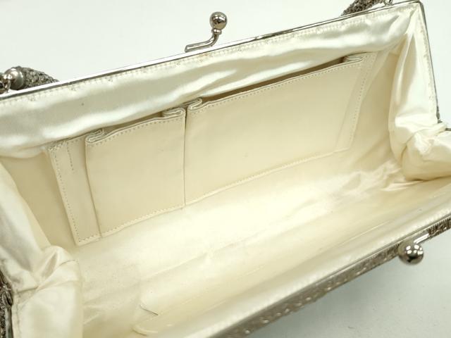 平和屋着物▼和装小物 和装バッグ ビーズバッグまとめて2点 総ビーズ 枝葉文 水色 逸品 CABJ1243ju
