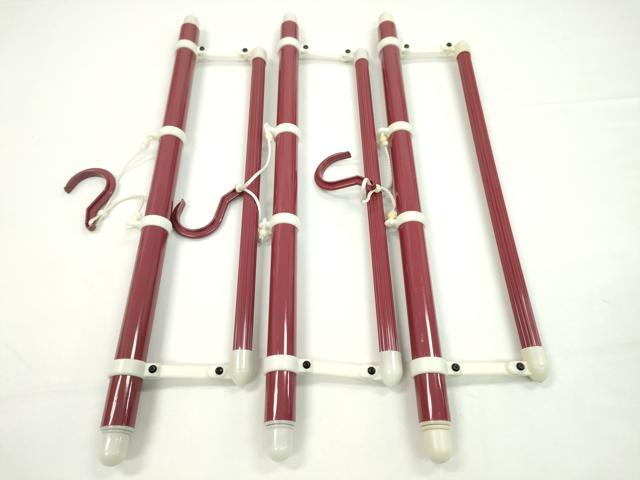 平和屋着物▼和装小物 着物ハンガーまとめて3点 伸縮式 帯掛け付 逸品 CABJ1271ju