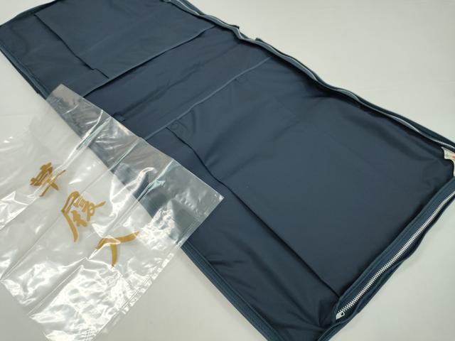 平和屋着物▼和装小物 着付収納バッグ・着物ハンガー2本セット 紺 草履入れ袋付 着付け 旅行 イベント 逸品 CABJ1275ju