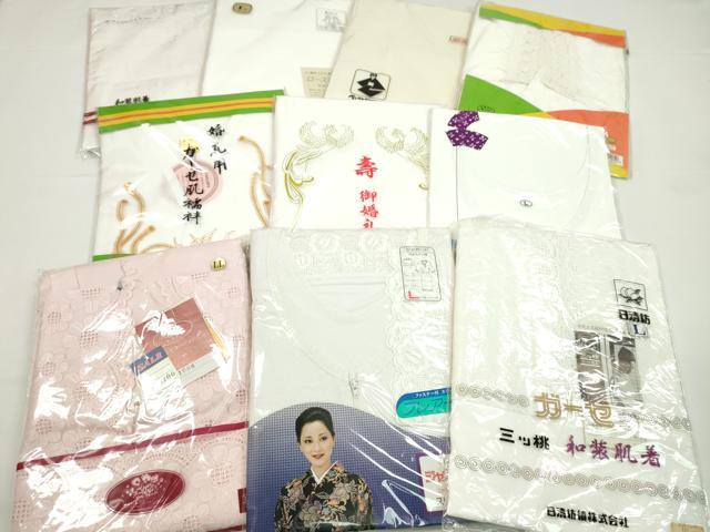 平和屋着物▼和装小物 和装肌着まとめて10点 肌襦袢 裾除け スリップ ガーゼ サイズ:L、LL 逸品 未使用 CABJ1277ju