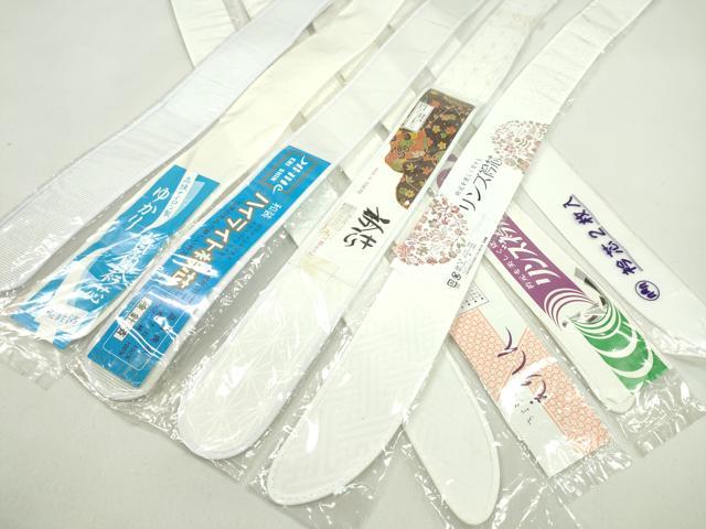 平和屋着物▼和装小物 衿芯まとめて10点 綸子 ポリ 一文字 弓型 長襦袢 着付け 長尺あり 未使用多数 逸品 CABJ1327ju