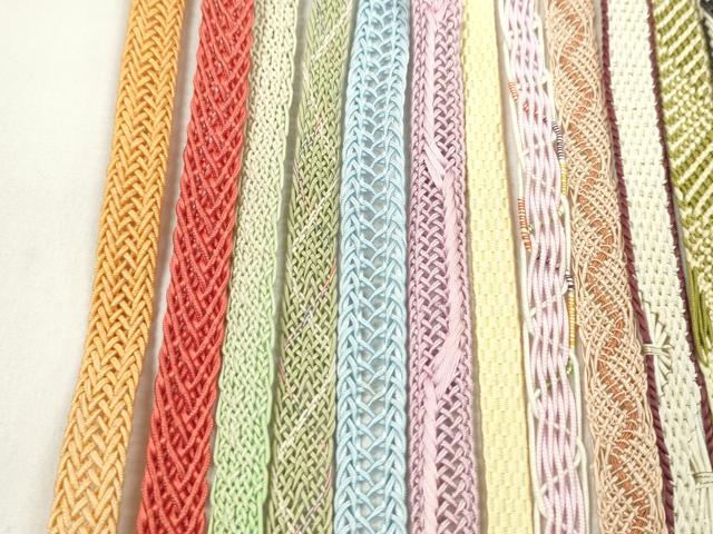 平和屋着物*夏物 和装小物 帯締め20本セット レース織 金糸 未使用あり 逸品 CABJ1366ju