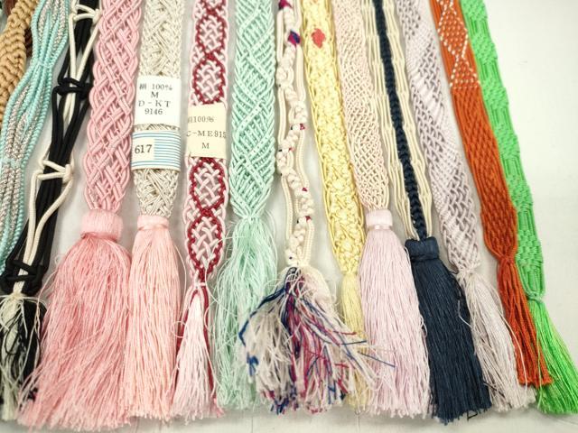 平和屋着物*夏物 和装小物 帯締め20本セット レース織 金銀糸 長尺あり 未使用あり 逸品 CABJ1374ju