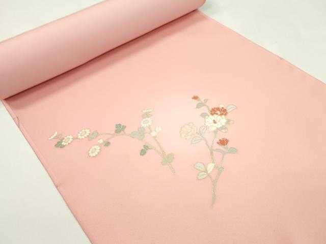平和屋着物●付下げ 反物 枝花文 暈し染め 金彩 丹後ちりめん 着尺 逸品 未使用 CABJ1404ju