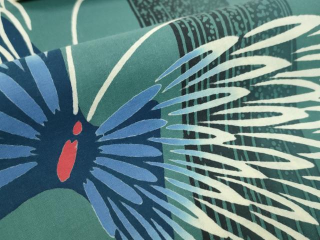 平和屋着物*夏物 浴衣 反物 TAKEZO 注染 蝶 綿 着尺 逸品 未使用 CABJ1412ju