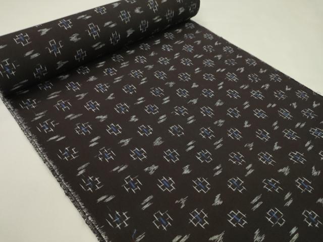 平和屋着物●久留米絣 反物 綿 絣絵 下川繁雄作 証紙付き 着尺 逸品 未使用 CABJ1419ju