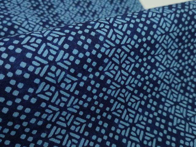 平和屋着物*夏物 竺仙 浴衣 反物 両面染 格子柄 綿 証紙付き 着尺 逸品 未使用 CABJ1421ju
