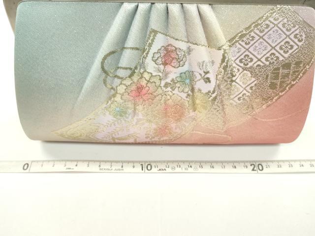 平和屋着物▼和装小物 和装バッグまとめて3点 ハンドバッグ 佐賀錦 エ霞七宝花文 鬘帯花文 金銀糸 逸品 CABJ1461ju