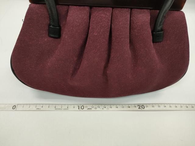 平和屋着物▼和装小物 和装バッグまとめて3点 ハンドバッグ エナメル 葡萄茶色 逸品 CABJ1472ju