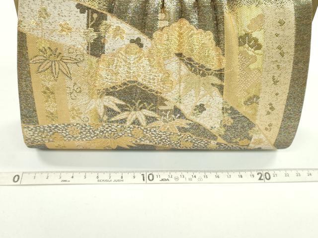 平和屋着物▼和装小物 和装バッグまとめて3点 ハンドバッグ 佐賀錦 松竹梅 草花文 箔散らし 金銀糸 逸品 CABJ1475ju