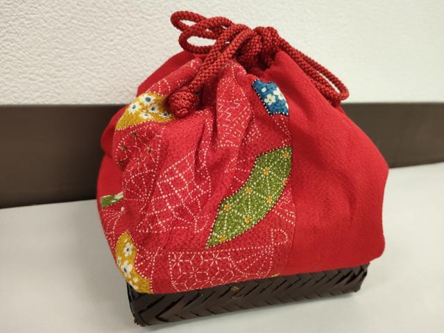 平和屋着物▼夏物 和装小物 和装バッグ 籠巾着まとめて5点 浴衣 縮緬 ビーズ スパンコール 絞り 枝梅文など 逸品 CABJ1487ju