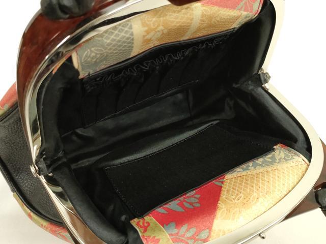 平和屋着物▼和装小物 和装バッグまとめて4点 ハンドバッグ がま口 切嵌草花文 笹竹花文 逸品 CABJ1496ju