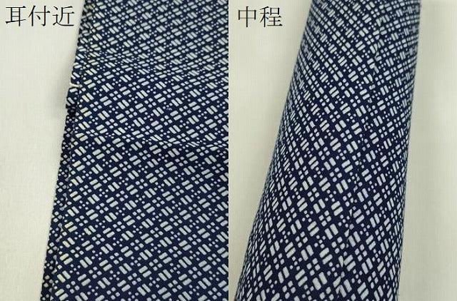 平和屋着物*夏物 浴衣 反物 東京本染 江戸川染 注染 菱文 綿 着尺 逸品 未使用 CABJ1516ju