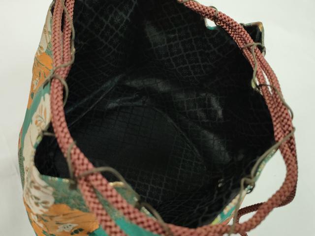 平和屋着物▼和装小物 和装バッグ 巾着まとめて5点 更紗花蝶文 雪輪麻の葉花文 金襴 縮緬 袴 浴衣 未使用あり 逸品 CABJ1539ju