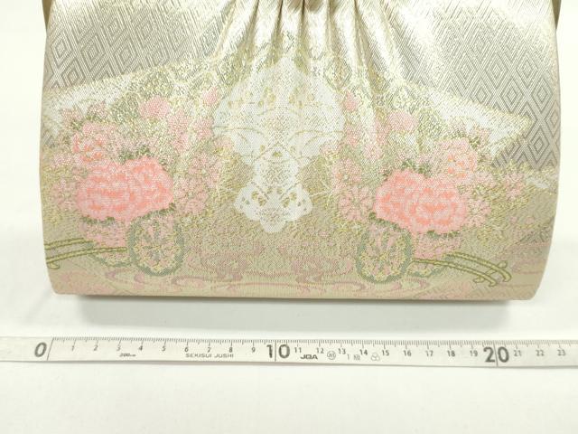 平和屋着物▼和装小物 和装バッグまとめて3点 ハンドバッグ 佐賀錦 花車文 流水花文 礼装 金銀糸 逸品 CABJ1555ju