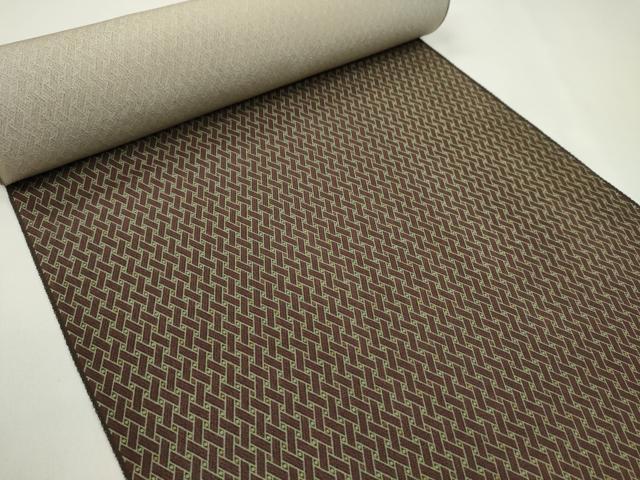 平和屋着物●江戸小紋 反物 網代文 丹後ちりめん 着尺 逸品 未使用 CABJ1595ju