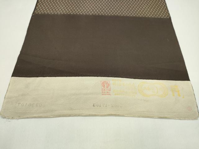 平和屋着物●江戸小紋 反物 網代文 丹後ちりめん 着尺 逸品 未使用 CABJ1595ju
