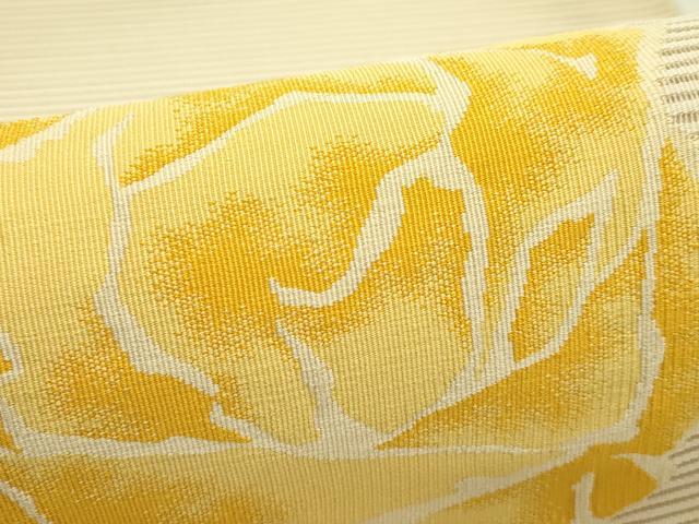 平和屋着物*夏物 八寸名古屋帯 絽綴れ 薔薇 銀糸 正絹 逸品 未使用 CABJ1605rv