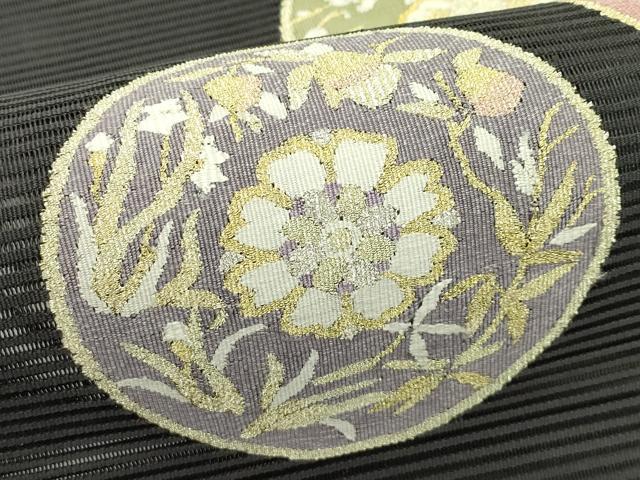 平和屋着物*夏物 八寸名古屋帯 絽綴れ 正倉院花文 金銀糸 正絹 逸品 未使用 CABJ1607rv
