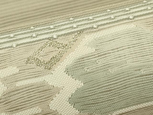 平和屋着物*夏物 八寸名古屋帯 絽綴れ 横段文 金糸 正絹 逸品 CABJ1609rv