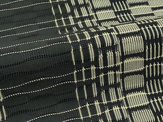 平和屋着物*夏物 八寸名古屋帯 めがね織 間道 正絹 逸品 CABJ1613rv