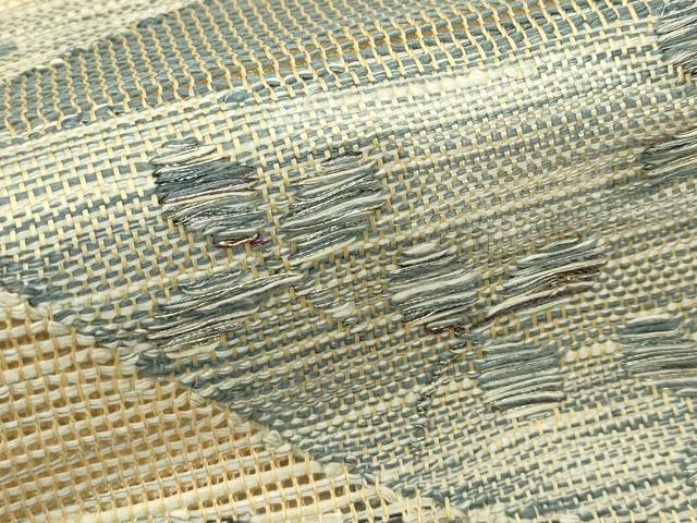 平和屋着物*夏物 八寸名古屋帯 草花霞文 正絹 逸品 CABJ1616rv