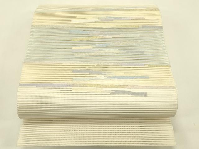 平和屋着物*夏物 八寸名古屋帯 絽綴れ 霞文 金銀糸 正絹 逸品 未使用 CABJ1620rv
