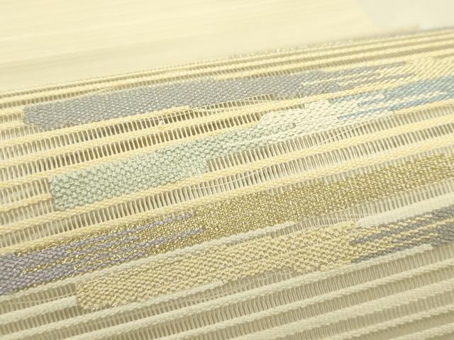 平和屋着物*夏物 八寸名古屋帯 絽綴れ 霞文 金銀糸 正絹 逸品 未使用 CABJ1620rv