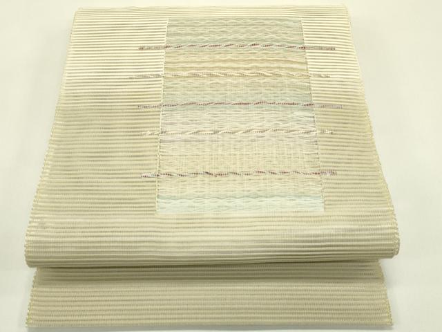 平和屋着物*夏物 八寸名古屋帯 絽綴れ 横段文 正絹 逸品 CABJ1622rv