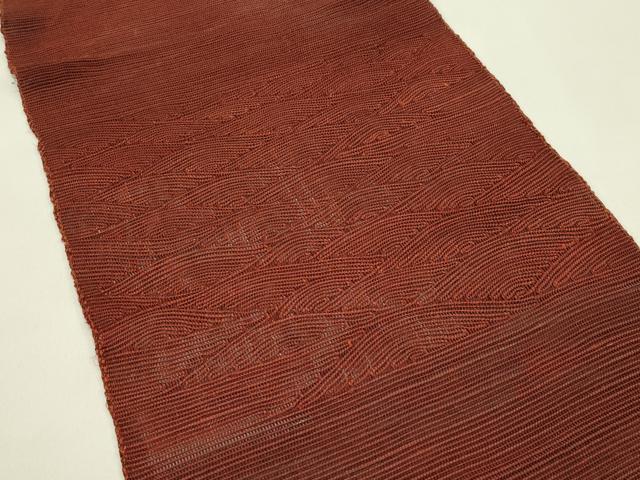 平和屋着物*夏物 八寸名古屋帯 立波文 正絹 逸品 CABJ1627rv
