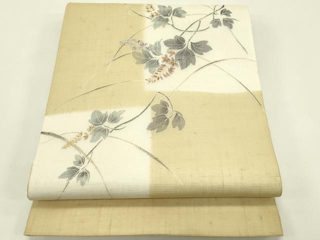 平和屋着物*夏物 太鼓柄袋帯 草花文 金銀彩 やまと誂製 正絹 逸品 CABJ1640rv