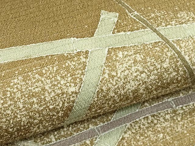 平和屋着物*夏物 九寸名古屋帯 竹 銀彩 正絹 逸品 CABJ1648rv