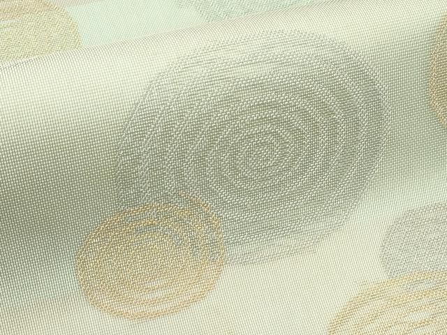 平和屋着物*夏物 九寸名古屋帯 渦巻文 金糸 正絹 逸品 CABJ1665rv