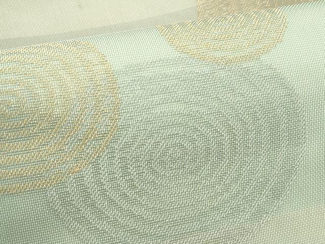 平和屋着物*夏物 九寸名古屋帯 渦巻文 金糸 正絹 逸品 CABJ1665rv