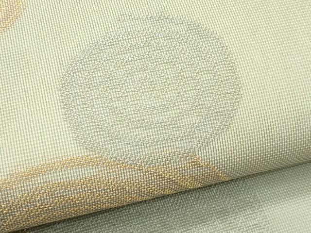 平和屋着物*夏物 九寸名古屋帯 渦巻文 金糸 正絹 逸品 CABJ1665rv