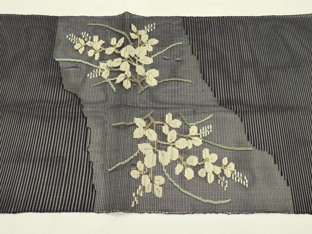 平和屋着物*夏物 八寸名古屋帯 絽綴れ 萩 金糸 正絹 逸品 CABJ1668rv