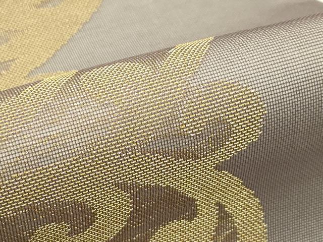 平和屋着物*夏物 全通柄 九寸名古屋帯 唐草文 金糸 正絹 逸品 CABJ1673rv